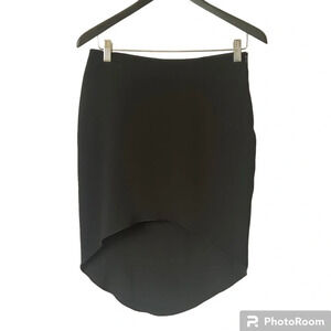 OAK + FORT BLACK MIDI length skirt short in front short Maxi skirt Medium classy